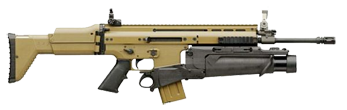 FN- SCAR  rozšírený o granátomet
